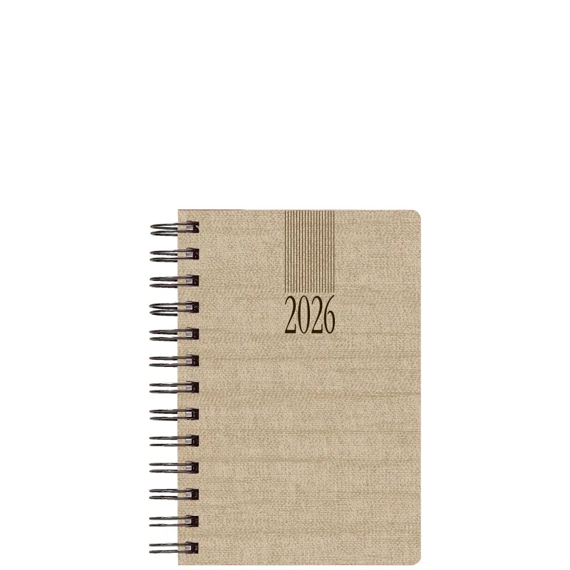 Θεοφύλακτος - Ημερήσιο Ημερολόγιο Σπιράλ Kashmir 2026, Beige 14x20.5 707C1.988