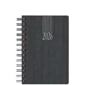 Θεοφύλακτος - Ημερήσιο Ημερολόγιο Σπιράλ Kashmir 2026, Charcoal 17x24 708C1.D57
