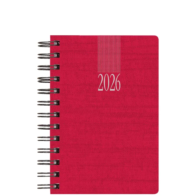 Θεοφύλακτος - Ημερήσιο Ημερολόγιο Σπιράλ Kashmir 2026, Red 17x24 708C1.D59