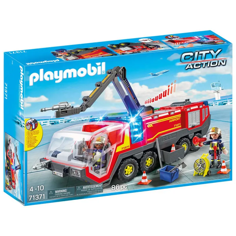 Playmobil City Action - Πυροσβεστικό Όχημα Με Φώτα, Ήχο Και Κανόνι 71371