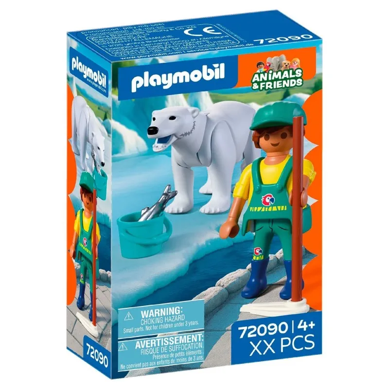 Playmobil Animals & Friends - Πολική Αρκούδα Και Φροντιστής 72090