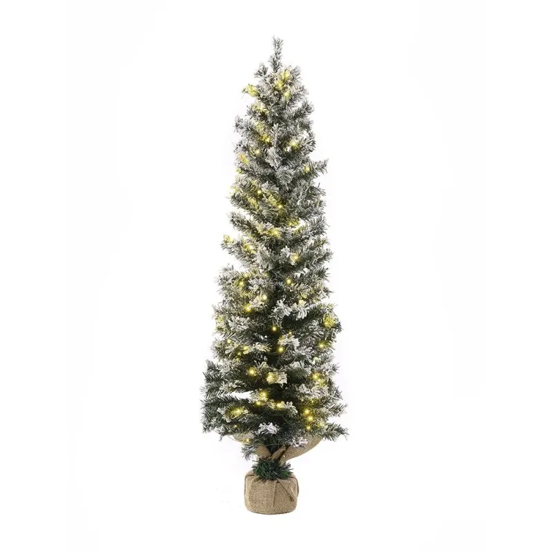 Iliadis - Δέντρο Pre-Lit Snow Pencil Φ40x120εκ ΜΕ 100 Λευκά Λαμπάκια 74490