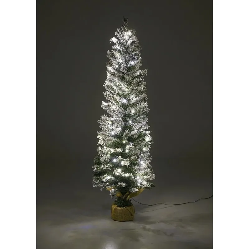 Iliadis - Δέντρο Pre-Lit Snow Pencil Φ40x120εκ ΜΕ 100 Λευκά Λαμπάκια 74490