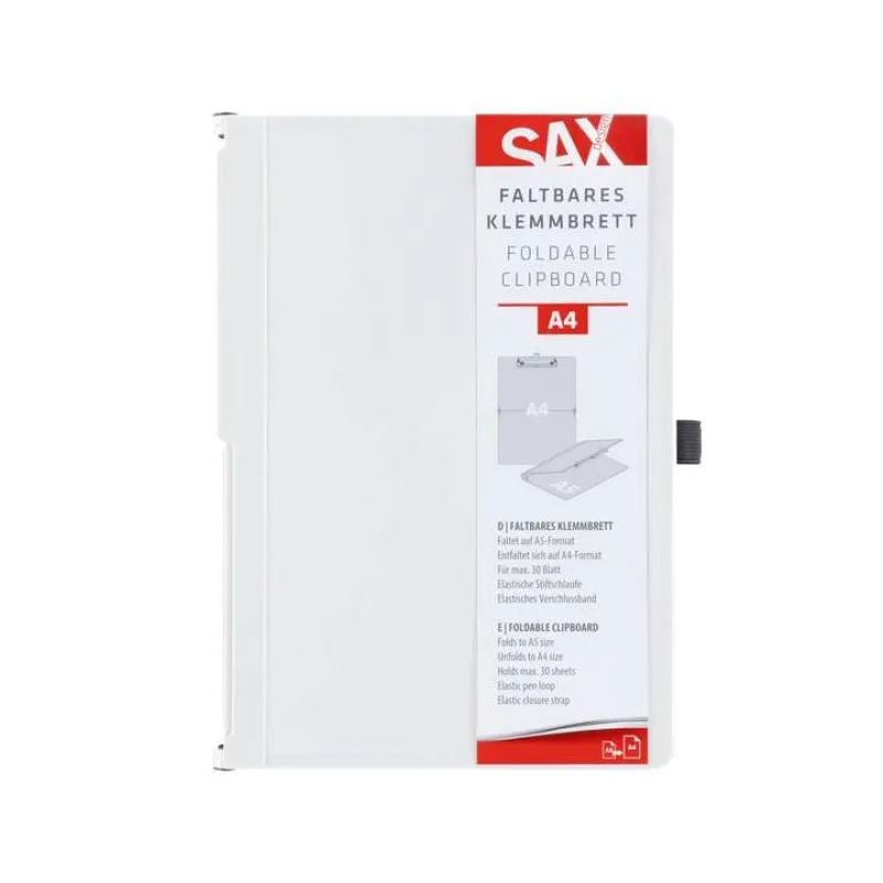 Sax - Πιάστρα Διπλή Αναδιπλούμενη Σε Α4/Α5 30φ, Coconut 2-750-10