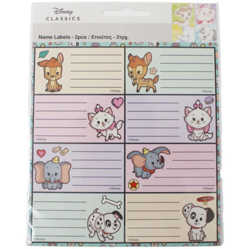 Gim - Ετικέτες Αυτοκόλλητες Τετραδίων, Disney Classics Babies 16 Τμχ 772-14846