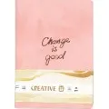 Creative - Τετράδιο Βιβλιοδετημένο Notebook, 15x21 cm, Ριγέ 120 Φύλλα, Change Is Good 778013