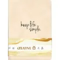 Creative - Τετράδιο Βιβλιοδετημένο Notebook, 15x21 cm, Ριγέ 120 Φύλλα, Keep Life Simple. 778013