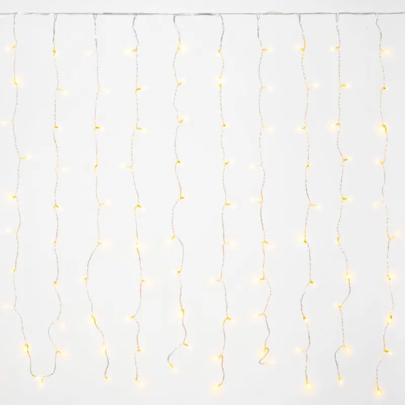 Iliadis - 200 Led Κουρτίνα Διάφανο/Θερμό Επεκτεινόμενη Σταθερή 2x1 Μέτρα Εσωτερικού & Εξωτερικού Χώρου 78643