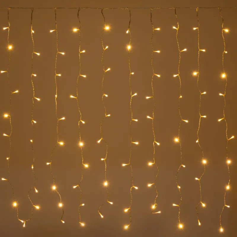 Iliadis - 200 Led Κουρτίνα Διάφανο/Θερμό Επεκτεινόμενη Σταθερή 2x1 Μέτρα Εσωτερικού & Εξωτερικού Χώρου 78643