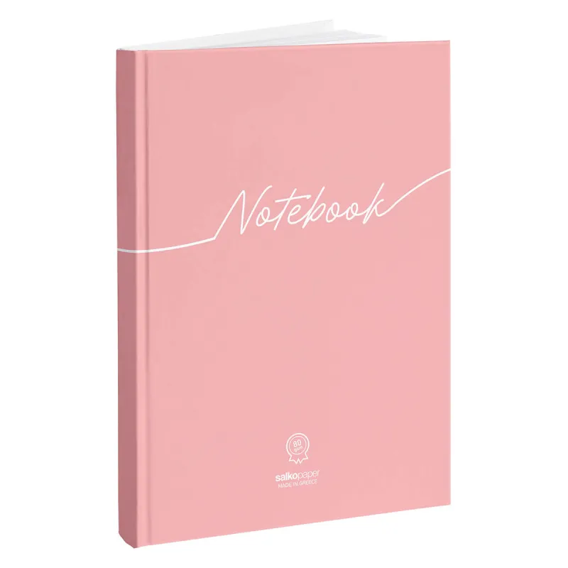 Salko Paper - Τετράδιο Βιβλιοδετημένο Notebook Ριγέ, 17 x 25 cm 96 Φύλλα, Coral 7963