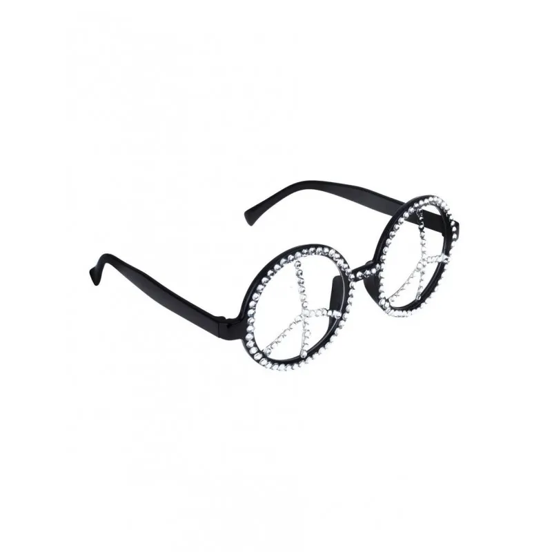 Funny Fashion - Γυαλιά Χίππυ Με Σήμα Ειρήνης Και Στρας 80141