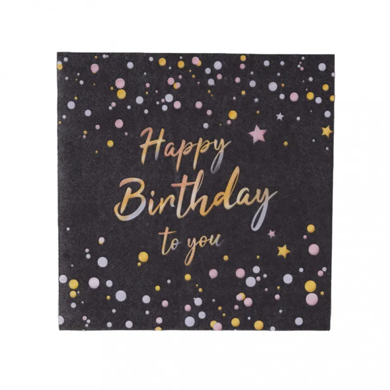 Funny Fashion - Χαρτοπετσέτες Πάρτι Happy Birthday 80339