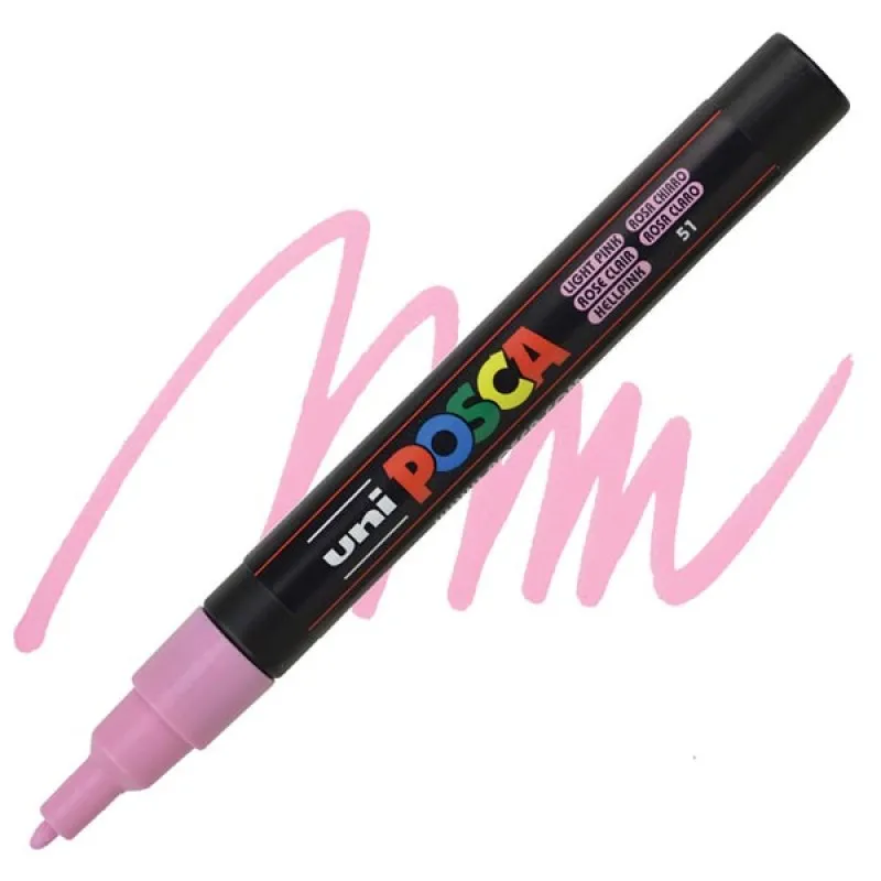 Uniball - Μαρκαδοράκι Posca PC-3M 0.9-1.3 mm, Light Pink (51) 803684