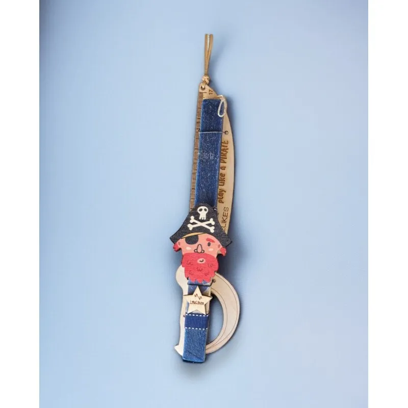 Life Likes - Λαμπάδα Ξύλινος Χάρακας Σπαθί Πειρατικό 8144