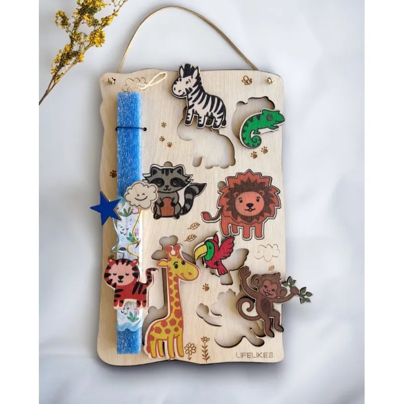 Life Likes - Λαμπάδα Montessori Παζλ Ζωάκια 8164