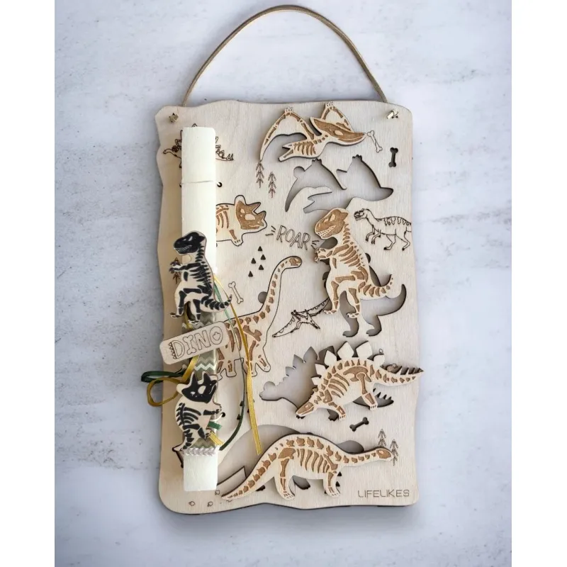 Life Likes - Λαμπάδα Montessori Παζλ Δεινόσαυροι 8167
