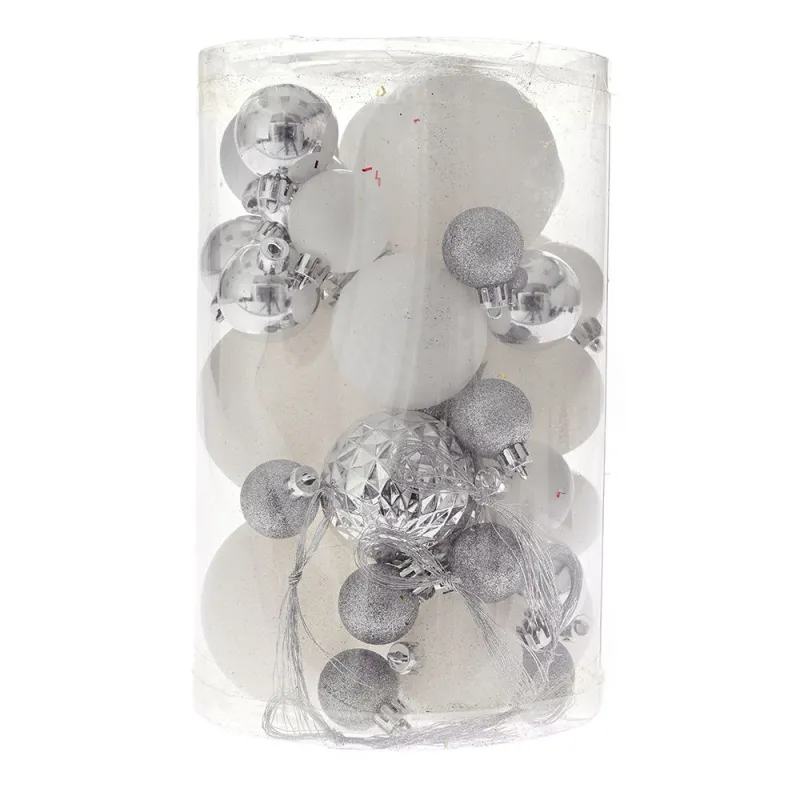Iliadis - Πλαστικές Μπάλες Σετ 50 Τεμ, Ασημί/Άσπρες 81724