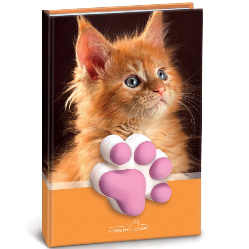Lebez - Σημειωματάριο Squishy, I Love My Cat, Orange 10x15 81950