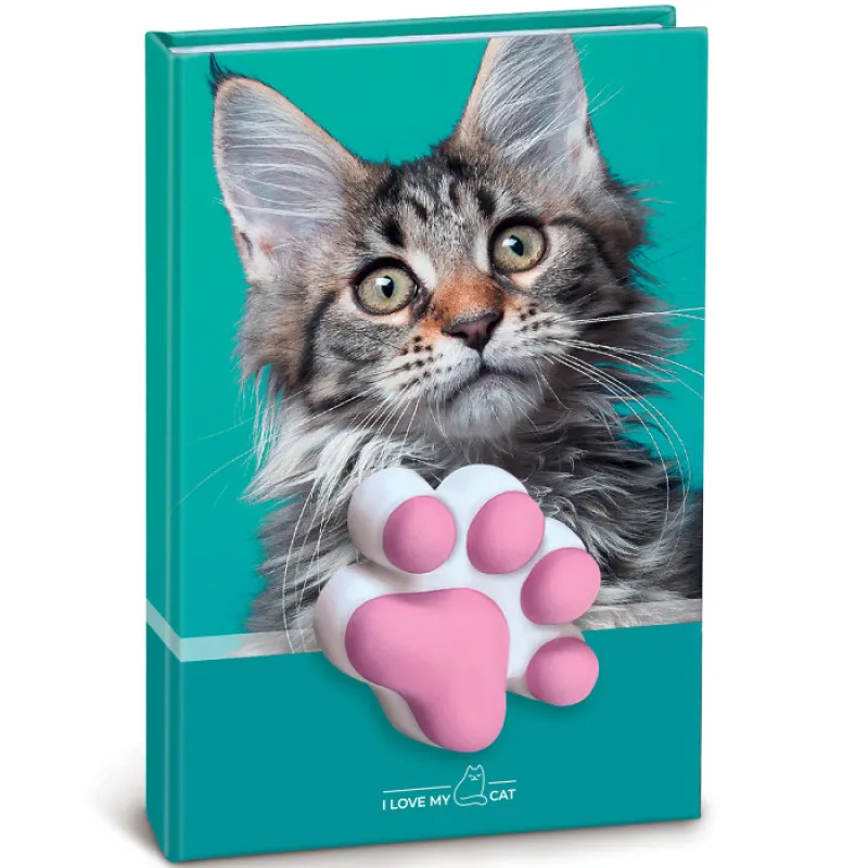 Lebez - Σημειωματάριο Squishy, I Love My Cat, Green 10x15 81950