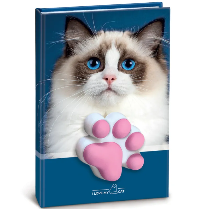 Lebez - Σημειωματάριο Squishy, I Love My Cat, Blue 10x15 81950