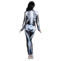 Carnival Toys – Αποκριάτικη Στολή, Ολόσωμη Φόρμα Σκελετός Γυναικεία Με Διπλή Εκτύπωση Μπρος Πίσω 82182