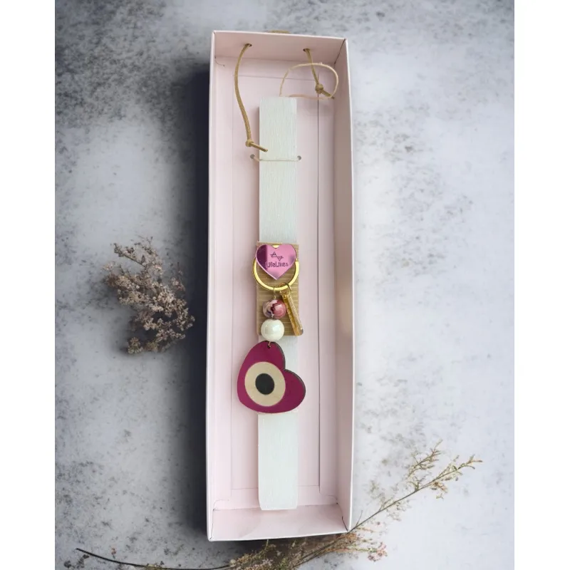 Life Likes - Λαμπάδα Αγάπη Με Μπρελόκ, Ροζ 8219