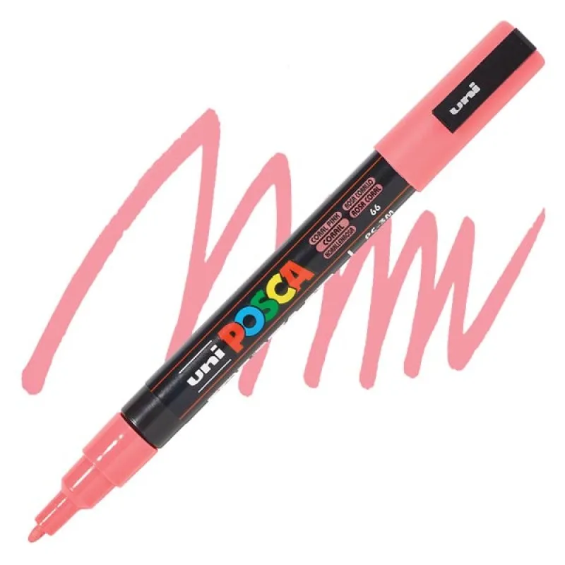 Uniball - Μαρκαδοράκι Posca PC-3M 0.9-1.3 mm, Coral Pink (66) 824932