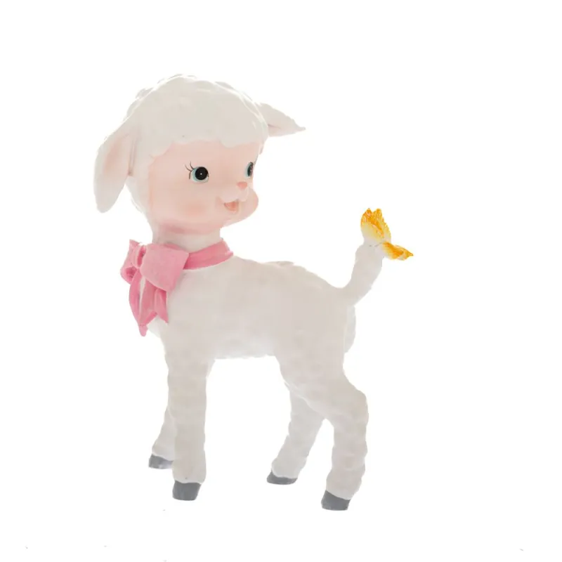 Iliadis - Πολυρέζιν Όρθιο Προβατάκι Λευκό 14,5x9,5x20εκ 85500