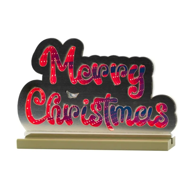 Iliadis - Infinity Φωτιζόμενο Merry Christmas 32x21εκ Διπλής Όψης Σε Ξύλινη Βάση 85896