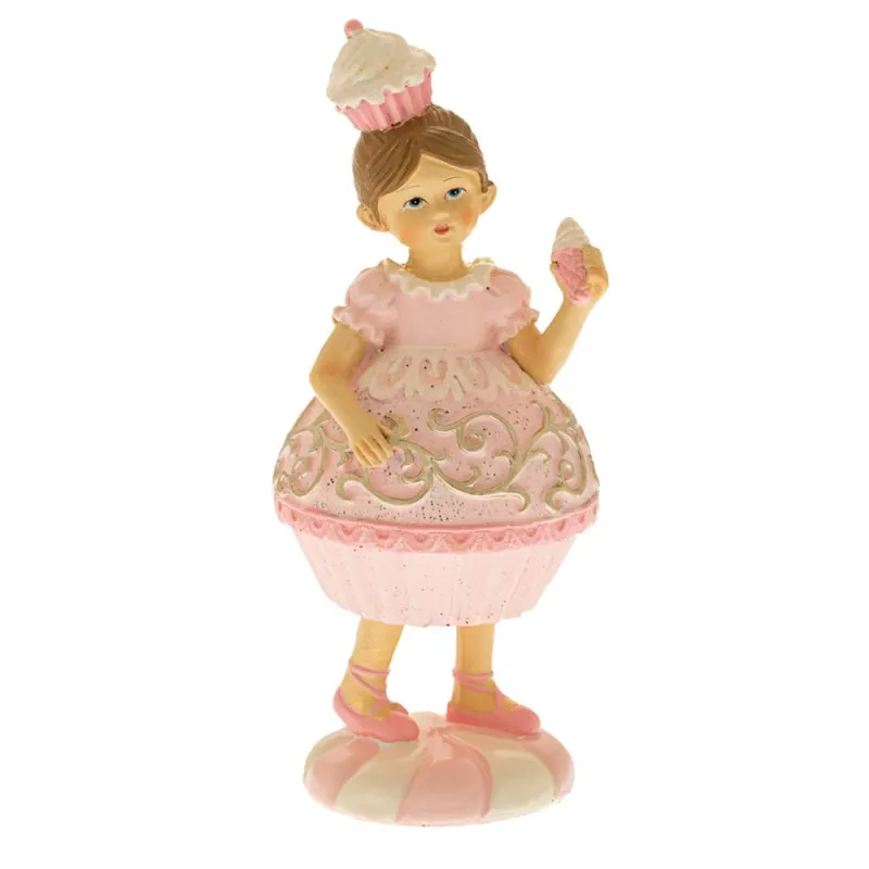 Iliadis - Ροζ Πολυρέζιν Κορίτσι Cupcake 6.5x6.5x16εκ 86694