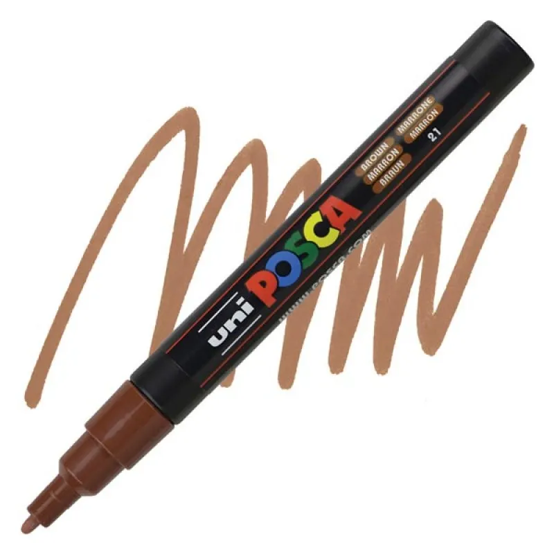 Uniball - Μαρκαδοράκι Posca PC-3M 0.9-1.3 mm, Brown (21) 891581