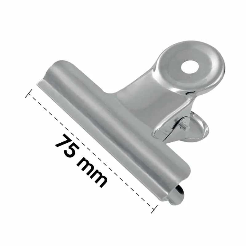 Foska - Μεταλλικό Κλιπ Με Ελατήριο 75mm, Σετ 12 Τεμάχια 900-1