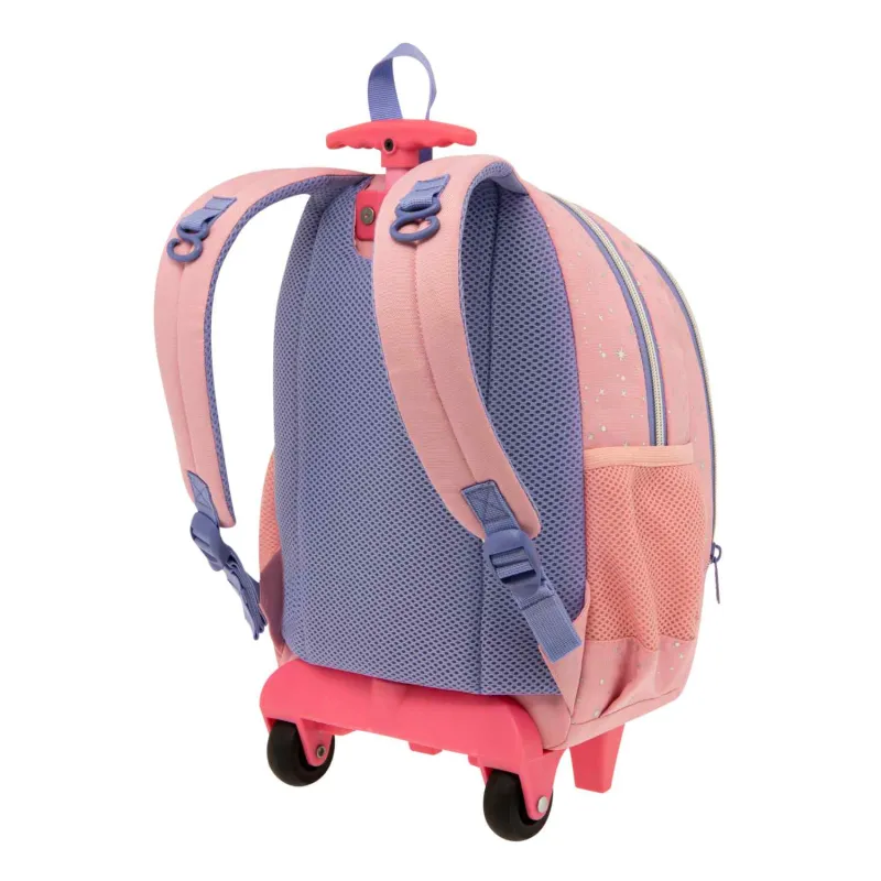 Polo - Σακίδιο Τρόλεϊ Νηπιαγωγείου Junior Little, Pink Butterfly 2024 9-01-039-8227 + Δώρο Διορθωτική Ταινία Edding