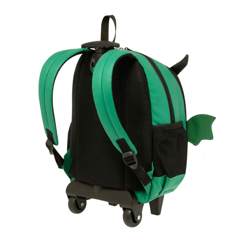 Polo - Σακίδιο Τρόλεϊ Νηπιαγωγείου Junior Little, Green Dragon 2024 9-01-039-8228 + Δώρο Διορθωτική Ταινία Edding