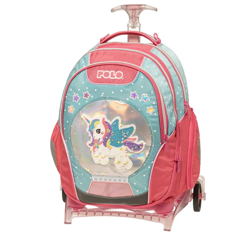 Polo - Σακίδιο Τρόλεϊ Reel, Snowball Unicorn 2025 9-01-054-8349 + Δώρο Διορθωτική Ταινία Edding