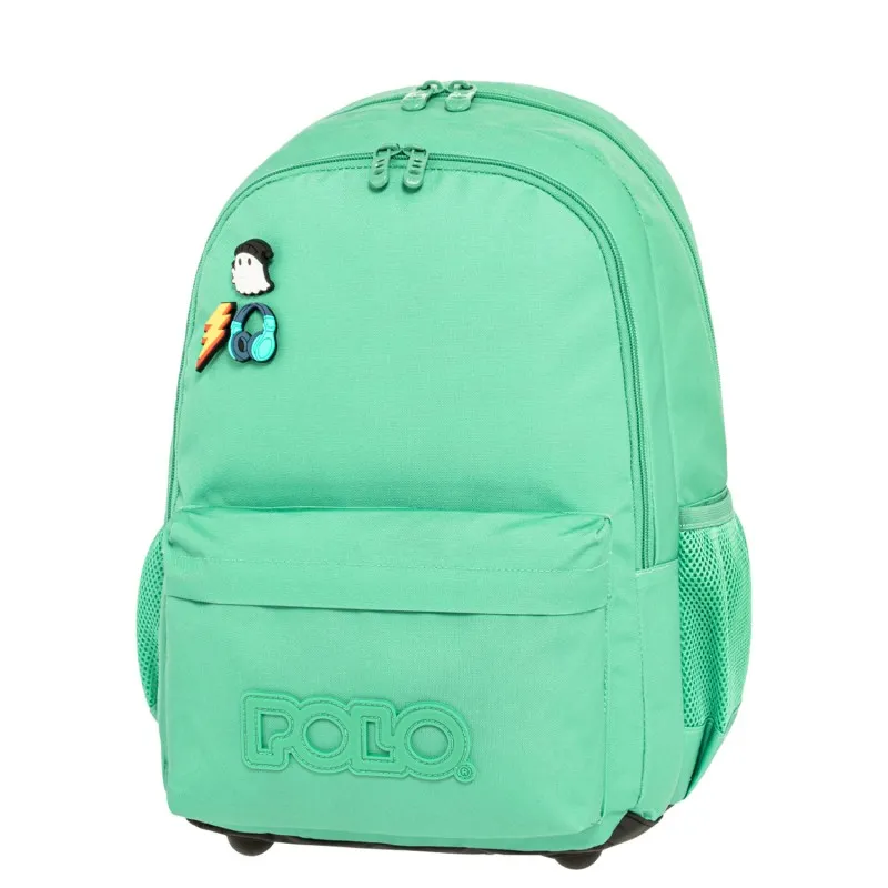 Polo - Σακίδιο Πλάτης Pins, Emerald 2026 9-01-059-6700 + Δώρο Διορθωτική Ταινία Edding