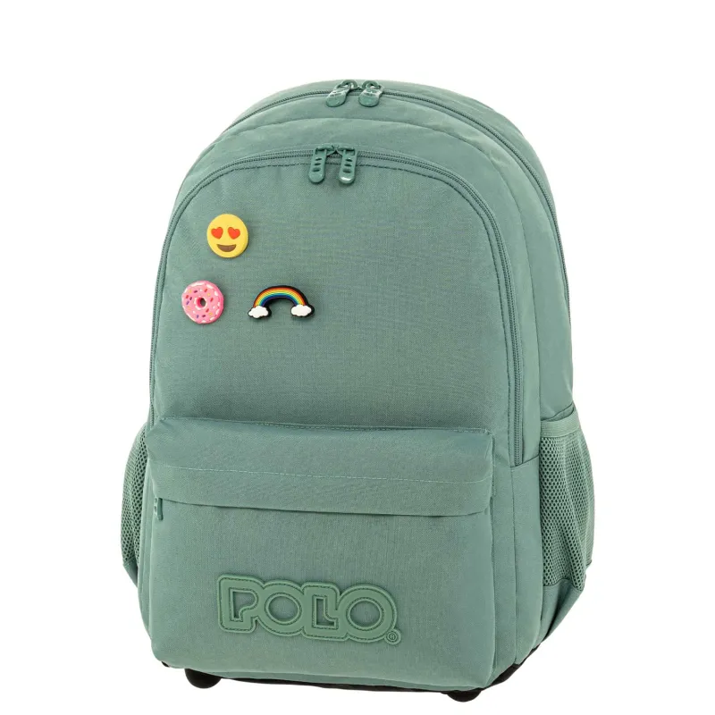 Polo - Σακίδιο Πλάτης Pins, Mint 2025 9-01-059-6800 + Δώρο Διορθωτική Ταινία Edding