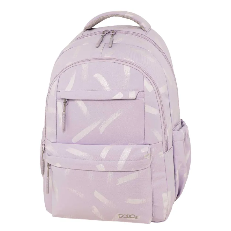 Polo - Σακίδιο Πλάτης Sparkle, Lilac 2025 9-01-061-8365 + Δώρο Διορθωτική Ταινία Edding