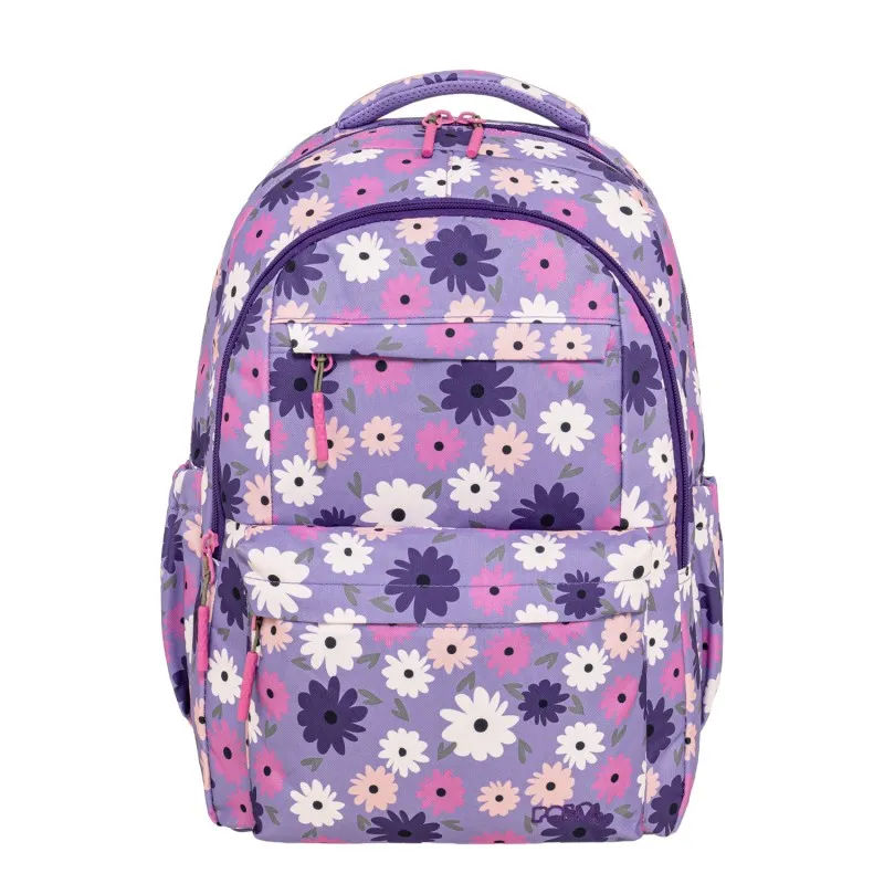 Polo - Σακίδιο Πλάτης Sparkle, Flowers 2026 9-01-061-8435 + Δώρο Διορθωτική Ταινία Edding