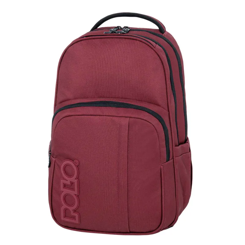 Polo - Σακίδιο Πλάτης Genius, Bordeux 2025 9-01-062-3300 + Δώρο Διορθωτική Ταινία Edding