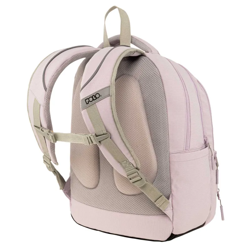 Polo - Σακίδιο Πλάτης Multi Pocket, Lilac 2025 9-01-064-4500 + Δώρο Διορθωτική Ταινία Edding