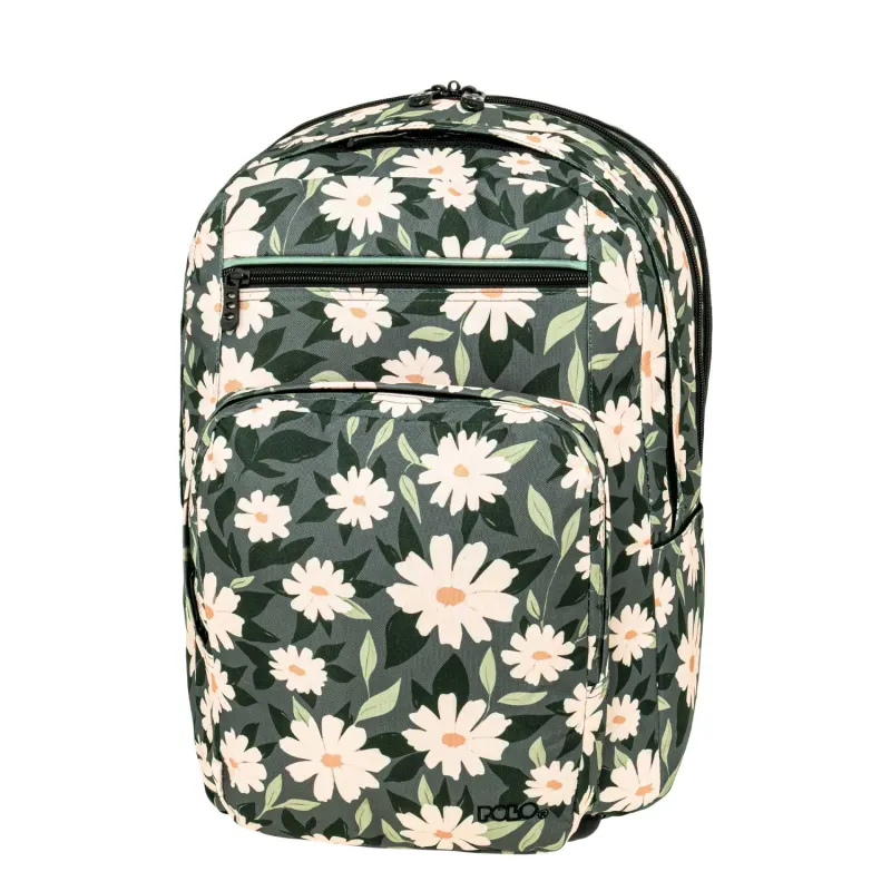 Polo - Σακίδιο Πλάτης Slit, Flowers 2025 9-01-066-8370 + Δώρο Διορθωτική Ταινία Edding