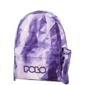 Polo - Original Σακίδιο Πλάτης Με Μαντήλι, Purple-Lilac Shapes 2025 9-01-102-8338 + Δώρο Διορθωτική Ταινία Edding