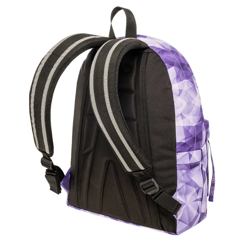 Polo - Original Σακίδιο Πλάτης Με Μαντήλι, Purple-Lilac Shapes 2025 9-01-102-8338 + Δώρο Διορθωτική Ταινία Edding