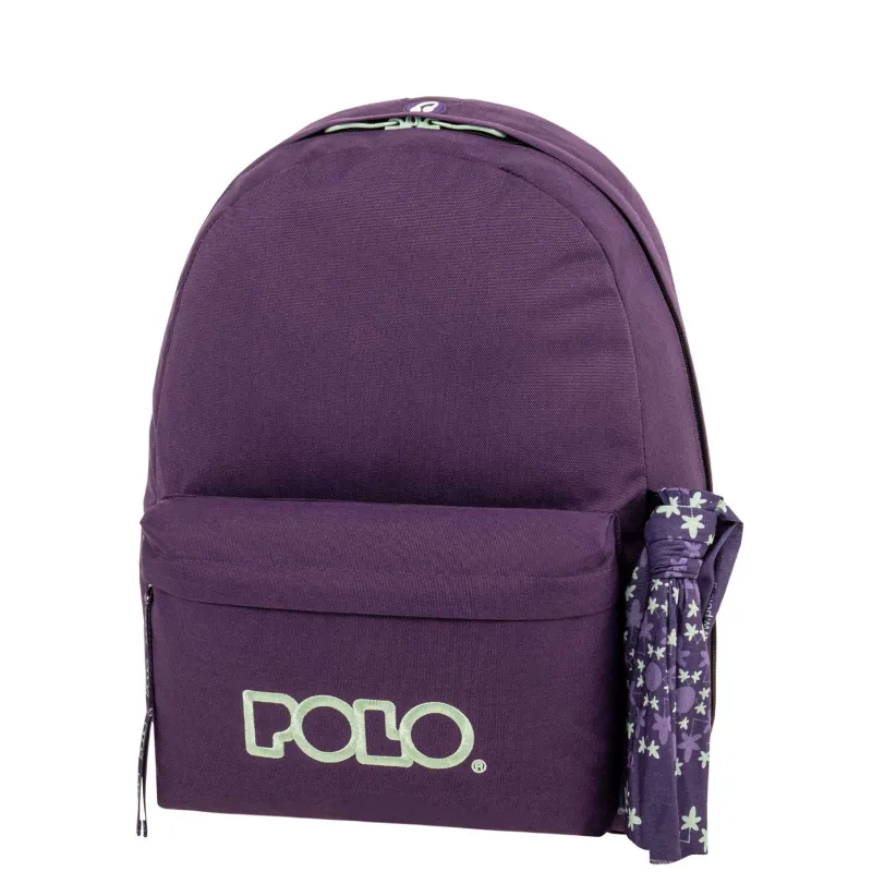 Polo - Original Σακίδιο Πλάτης Με Μαντήλι, Purple-Turquoise 2025 9-01-135-4759 + Δώρο Διορθωτική Ταινία Edding