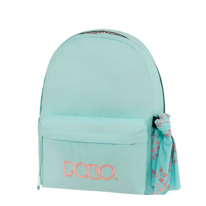 Polo - Original Σακίδιο Πλάτης Με Μαντήλι, Cyan-Pink 2024 9-01-135-5639 + Δώρο Διορθωτική Ταινία Edding