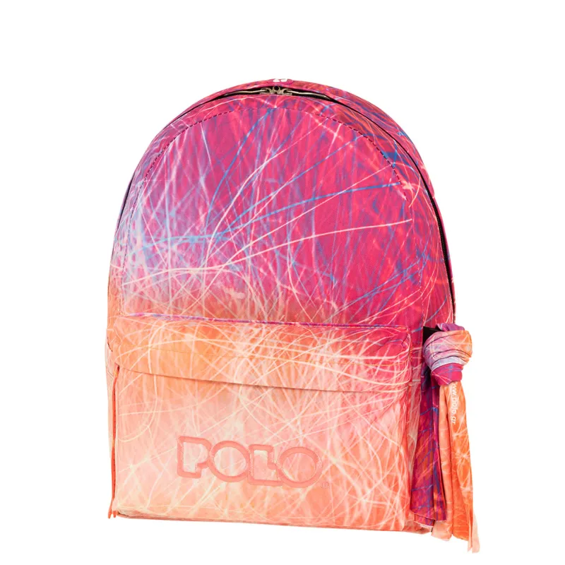 Polo - Original Σακίδιο Πλάτης Με Μαντήλι, Salmon-Fuchsia 2024 9-01-161-8256 + Δώρο Διορθωτική Ταινία Edding