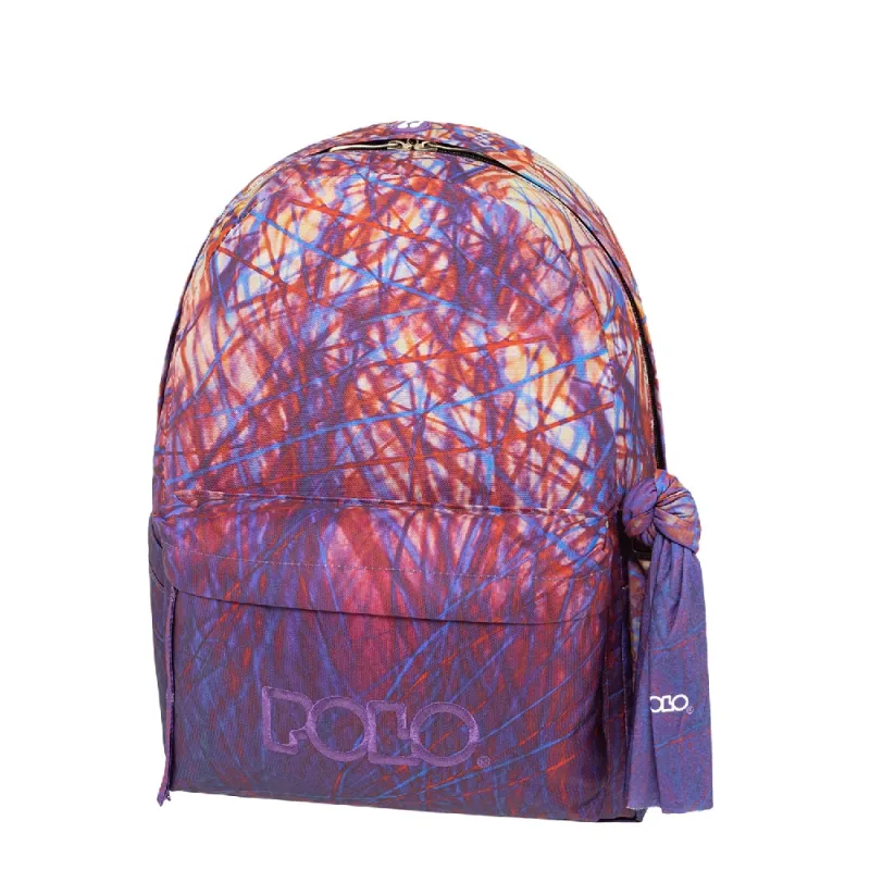 Polo - Original Σακίδιο Πλάτης Με Μαντήλι, Purple-Yellow 2024 9-01-161-8257 + Δώρο Διορθωτική Ταινία Edding