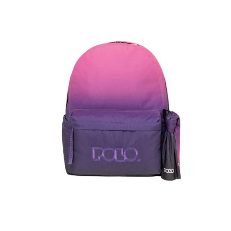 Polo - Original Σακίδιο Πλάτης Με Μαντήλι, Gradient  Fuchsia-Purple 2026 9-01-135-8415 + Δώρο Διορθωτική Ταινία Edding