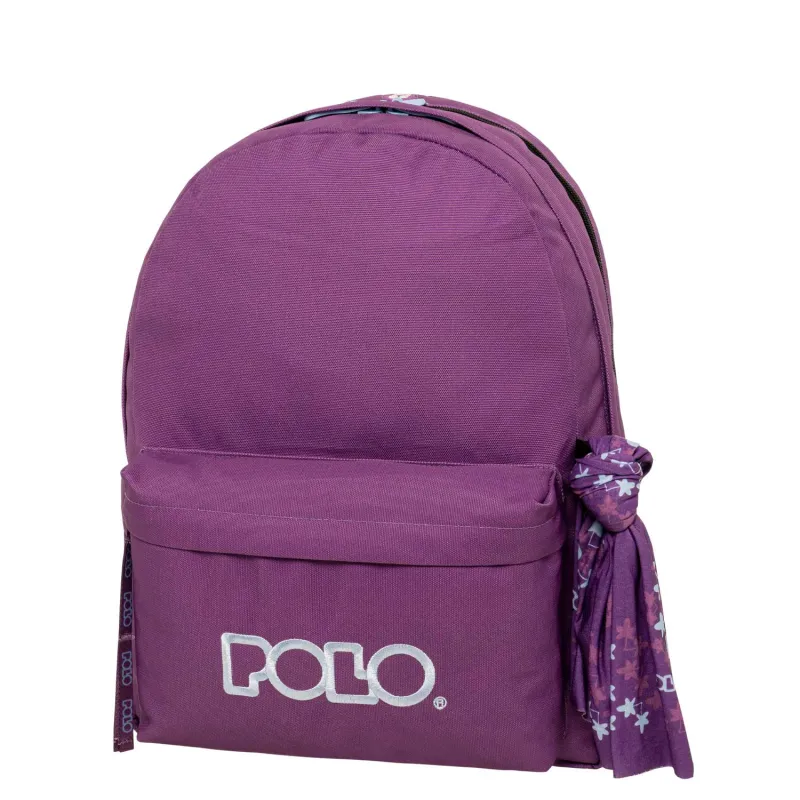 Polo – Original Double Σακίδιο Πλάτης Με Μαντήλι, Violet-Light Cyan 2025 9-01-235-4657 + Δώρο Διορθωτική Ταινία Edding